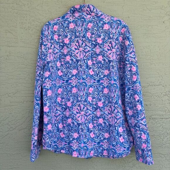 Lilly Pulitzer Women's XL Blue Leona Zip Up Jacket Long Sleeve Casual - Picture 6 of 11
